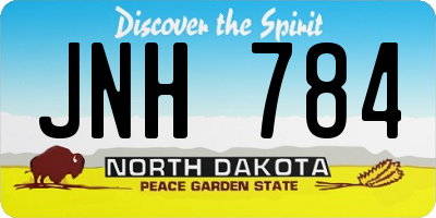 ND license plate JNH784