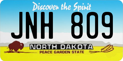 ND license plate JNH809