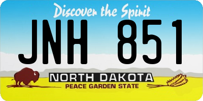 ND license plate JNH851