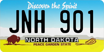 ND license plate JNH901