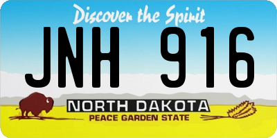 ND license plate JNH916