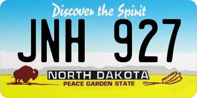 ND license plate JNH927