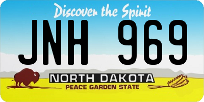 ND license plate JNH969