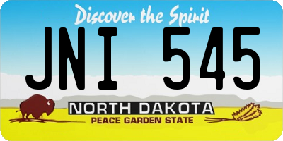 ND license plate JNI545