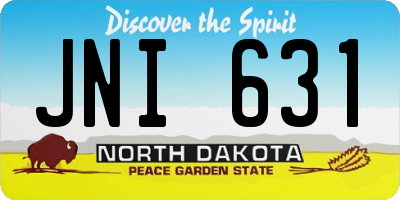 ND license plate JNI631