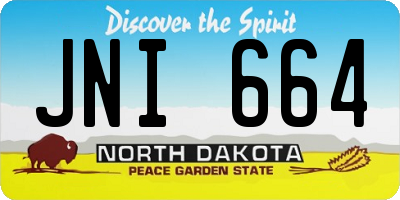 ND license plate JNI664