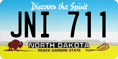 ND license plate JNI711