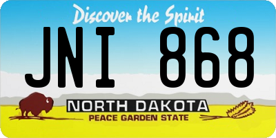 ND license plate JNI868
