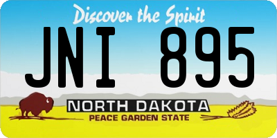 ND license plate JNI895