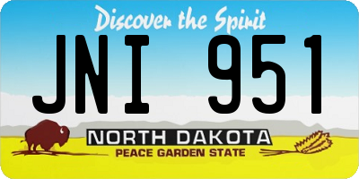 ND license plate JNI951