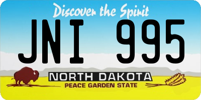 ND license plate JNI995