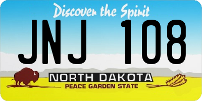 ND license plate JNJ108