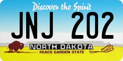 ND license plate JNJ202