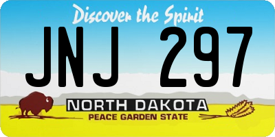 ND license plate JNJ297