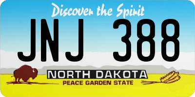 ND license plate JNJ388