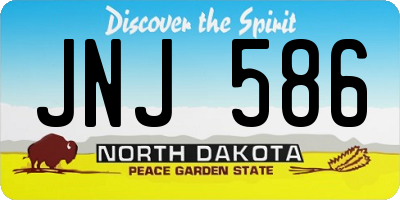 ND license plate JNJ586