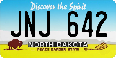 ND license plate JNJ642