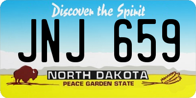 ND license plate JNJ659