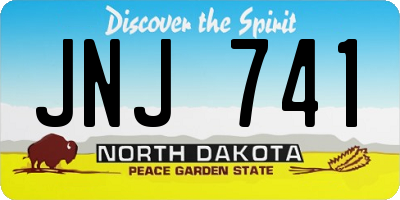 ND license plate JNJ741