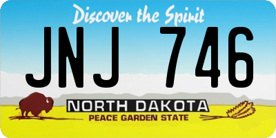 ND license plate JNJ746