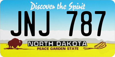 ND license plate JNJ787