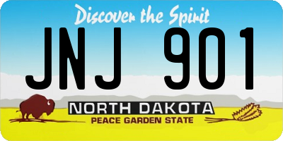 ND license plate JNJ901