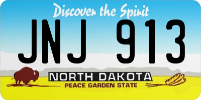 ND license plate JNJ913