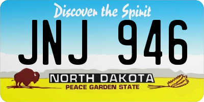 ND license plate JNJ946