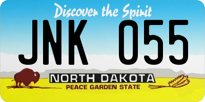 ND license plate JNK055