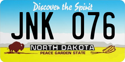 ND license plate JNK076