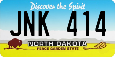ND license plate JNK414