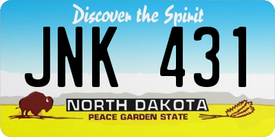 ND license plate JNK431
