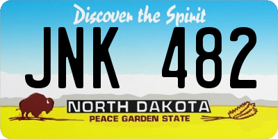 ND license plate JNK482