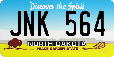 ND license plate JNK564
