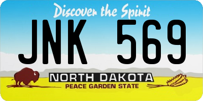 ND license plate JNK569