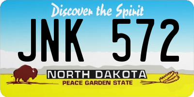 ND license plate JNK572
