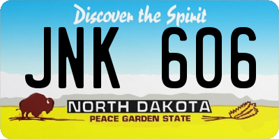ND license plate JNK606