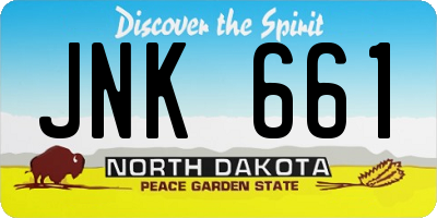 ND license plate JNK661
