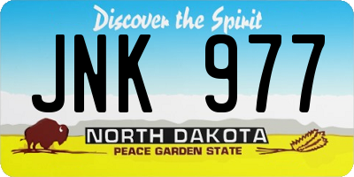 ND license plate JNK977