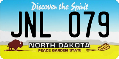 ND license plate JNL079