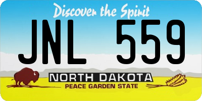 ND license plate JNL559