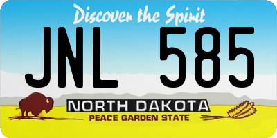 ND license plate JNL585