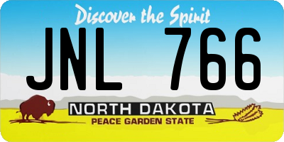 ND license plate JNL766