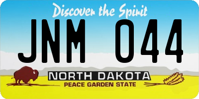 ND license plate JNM044