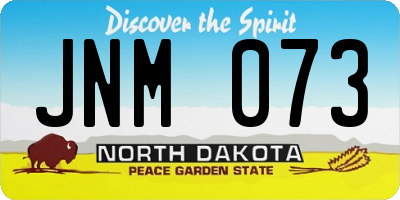 ND license plate JNM073