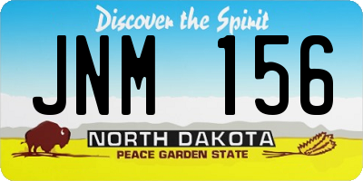 ND license plate JNM156