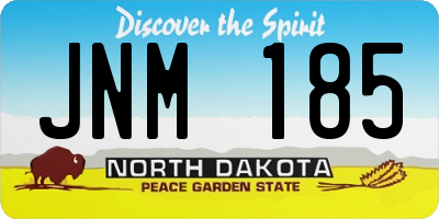 ND license plate JNM185