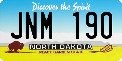 ND license plate JNM190