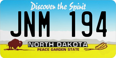 ND license plate JNM194