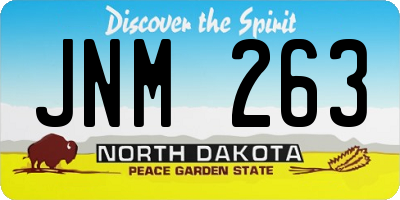 ND license plate JNM263